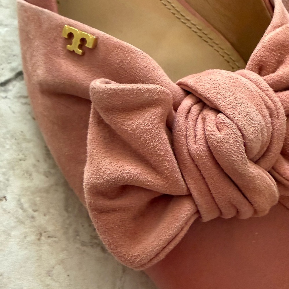 Tory Burch Pink Bow Flats - Picture 4 of 9